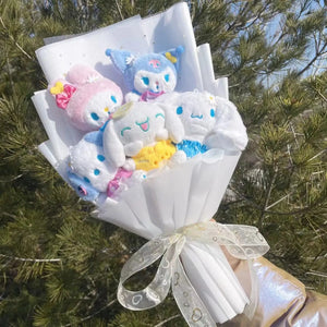 Planet Gates 4 Christmas Gifts Cartoon Sanrio Plush Bouquet My Melody Kuromi Cinnamoroll Kt Cat Plush Doll Toy  Valentine Graduation Gifts