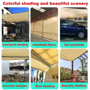 Planet Gates 4 Color / 2x3m Outdoor Sun Shade Net Anti-UV HDPE Beige Garden Buildings Shelter Gazebo Pergola Sunshade Sail Balcony