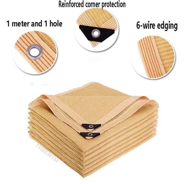 Planet Gates 4 Color / 5x5m Outdoor garden sunshade net, terrace sunshade, camping sunshade net, UV protection, HDPE sunscreen fabric, sunshade