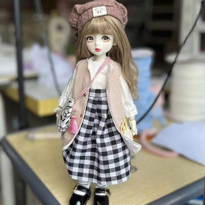 Planet Gates 4 Full Set 1/6 BJD Doll Fashion Suit 30CM Doll with 3 Pair Eyes Blythe Doll Kids Girls Toy Gift ( Open Head)