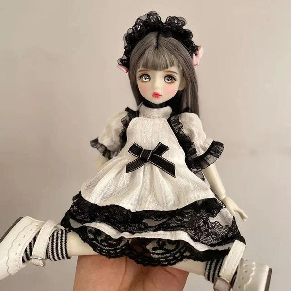 Planet Gates 4 Full Set 1/6 BJD Doll Fashion Suit 30CM Doll with 3 Pair Eyes Blythe Doll Kids Girls Toy Gift ( Open Head)