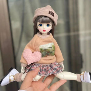Planet Gates 4 Full Set 1/6 BJD Doll Fashion Suit 30CM Doll with 3 Pair Eyes Blythe Doll Kids Girls Toy Gift ( Open Head)