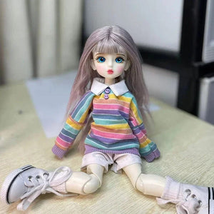 Planet Gates 4 Full Set 1/6 BJD Doll Fashion Suit 30CM Doll with 3 Pair Eyes Blythe Doll Kids Girls Toy Gift ( Open Head)
