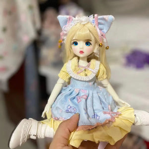 Planet Gates 4 Full Set 1/6 BJD Doll Fashion Suit 30CM Doll with 3 Pair Eyes Blythe Doll Kids Girls Toy Gift ( Open Head)