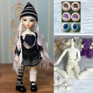Planet Gates 4 Full Set 1/6 BJD Doll Fashion Suit 30CM Doll with 3 Pair Eyes Blythe Doll Kids Girls Toy Gift ( Open Head)