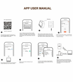 Planet Gates 4 Gang Tuya Wifi Smart Light Switch Module Supports 2 Way Control, App Remote Control DIY Breaker 100-240V, Work with Alexa Google Home