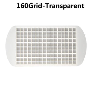 Planet Gates 4 grid- Black-Cover / 1PC 160 Grid Big Ice Tray Mold Giant Jumbo Large Food Grade Silicone Ice Cube Square Tray Mold DIY Ice Maker Ice Cube Tray