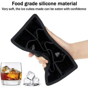 Planet Gates 4 grid- Black-Cover / 1PC 160 Grid Big Ice Tray Mold Giant Jumbo Large Food Grade Silicone Ice Cube Square Tray Mold DIY Ice Maker Ice Cube Tray