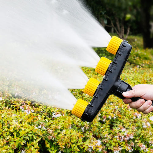 Planet Gates 4 Heads 1pc Garden Hose Nozzle Sprayer, Pressure Nozzle With Adjustable Watering Patterns, Hose Attachment Aprayer, Hose Head Nozzle Spray Gun For Watering Plants, Showering Pet, Washing Car, Cleaning