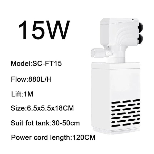 Planet Gates 4 in 1 Aquarium Filter Pump Silent Fish Tank Submersible Air Oxygen Aerator Aquarium Air Pump Water Changer Pump Wave Maker 220v