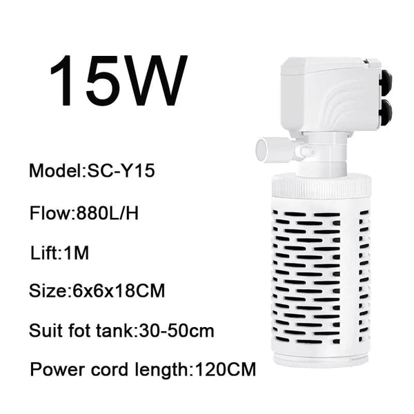 Planet Gates 4 in 1 Aquarium Filter Pump Silent Fish Tank Submersible Air Oxygen Aerator Aquarium Air Pump Water Changer Pump Wave Maker 220v