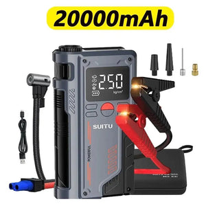 Planet Gates 4 In 1 Car Jump Starter With 150PSI Air Compressor 20000mAh Portable Booster Charger 1000A Powerful Car Battery Starting Device