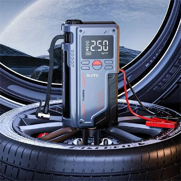 Planet Gates 4 In 1 Car Jump Starter With 150PSI Air Compressor 20000mAh Portable Booster Charger 1000A Powerful Car Battery Starting Device