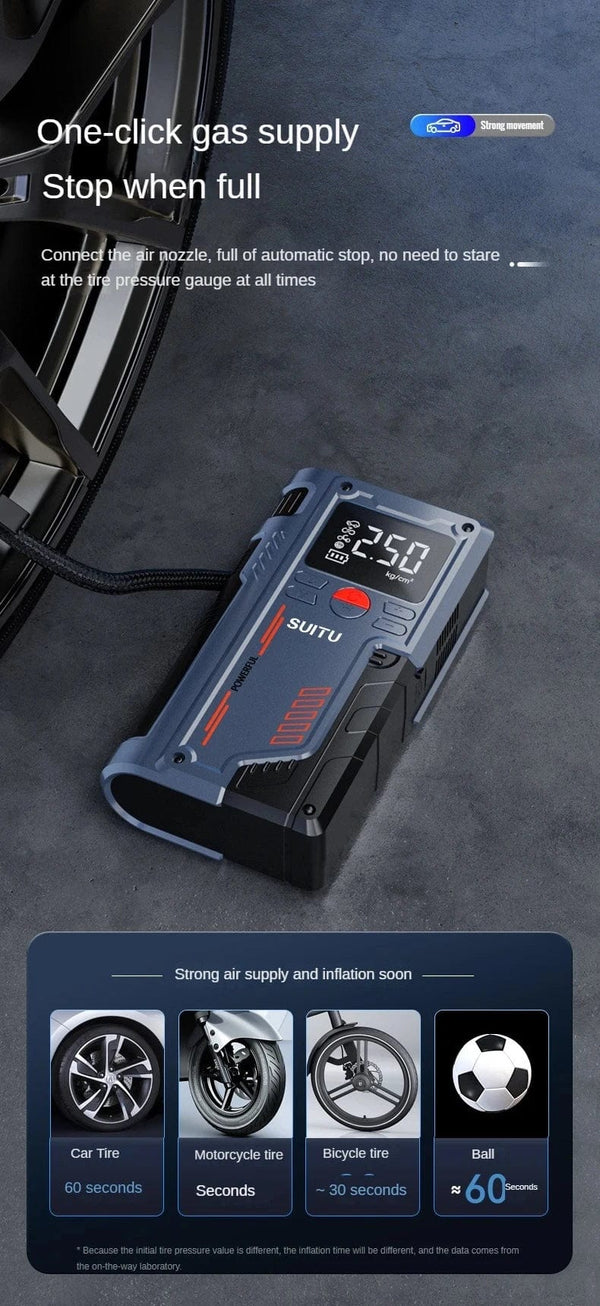 Planet Gates 4 In 1 Car Jump Starter With 150PSI Air Compressor 20000mAh Portable Booster Charger 1000A Powerful Car Battery Starting Device