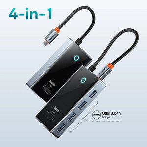 Planet Gates 4-in-1 / CHINA Baseus USB C HUB 4K 60Hz Type C to HDMI RJ45 PD 100W Adapter For Macbook iPad Pro Air M2 M1 Sumsang PC Accessories USB 3.0 HUB