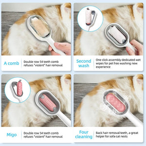 Planet Gates 4 In 1 Pet Grooming Brush Cleaning Massage Remover Comb For Cat Dog General Supplies with Water Tank Pets Products Accessories