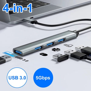Planet Gates 4-in-1 USB 3.0 HUB USB Hubs Docking Stations Type C 3.1 Multi USB Splitter OTG Adapter For PC Computer Accessories Macbook Pro