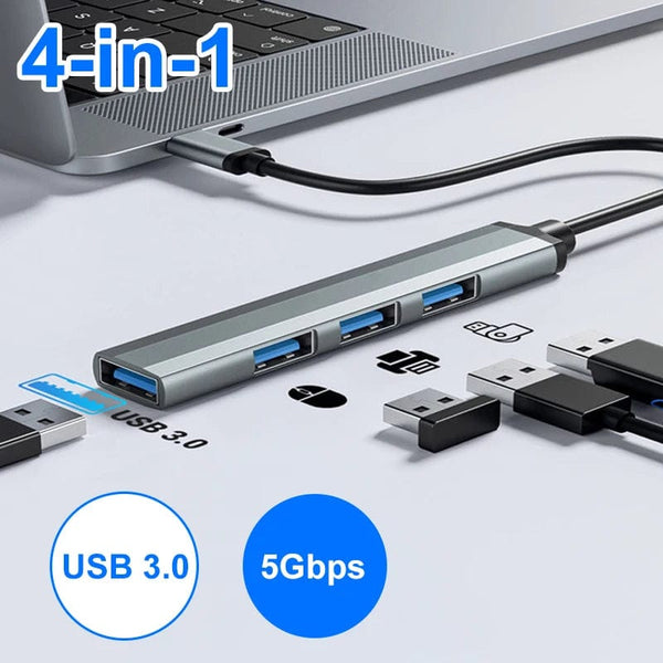 Planet Gates 4-in-1 USB 3.0 HUB USB Hubs Docking Stations Type C 3.1 Multi USB Splitter OTG Adapter For PC Computer Accessories Macbook Pro