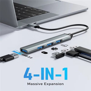 Planet Gates 4-in-1 USB 3.0 HUB USB Hubs Docking Stations Type C 3.1 Multi USB Splitter OTG Adapter For PC Computer Accessories Macbook Pro