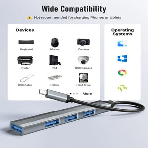 Planet Gates 4-in-1 USB 3.0 HUB USB Hubs Docking Stations Type C 3.1 Multi USB Splitter OTG Adapter For PC Computer Accessories Macbook Pro