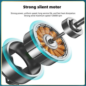 Planet Gates 4 in 1 Wireless Hair Dryer Multifunctional Electric Air Duster Blower Travel Portable USB Rechargeable Negative Ions Blow Dryer