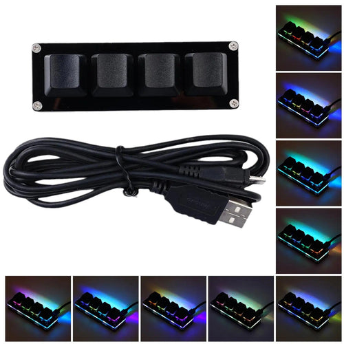 Planet Gates 4 Keys Black / China Mini USB Custom Mechanical Keyboard 2/3/4/6/9/12/16/24 Keys Gaming Keyboard Sayo Device Shortcut Programmable Keypad Keys Macro