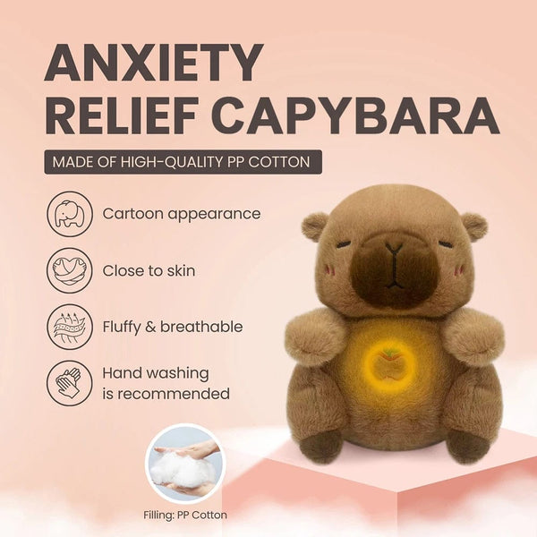 Planet Gates 4 MODES Original Plush Capybara and Otter Toy Sleeping Time Baby Breathing Anxiety Relief Capybara Sensory Toys with Hug Stuffed