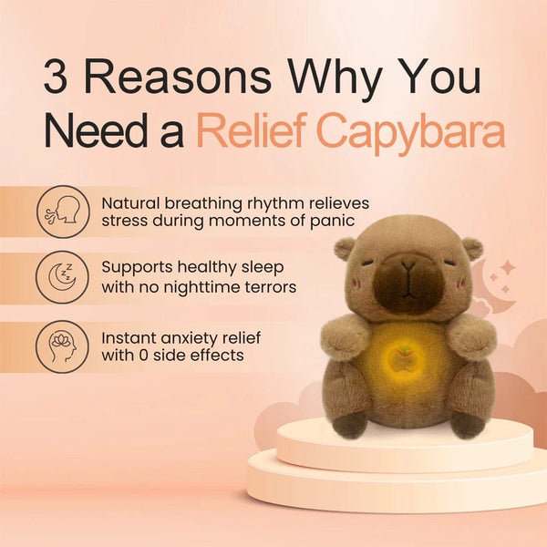 Planet Gates 4 MODES Original Plush Capybara and Otter Toy Sleeping Time Baby Breathing Anxiety Relief Capybara Sensory Toys with Hug Stuffed