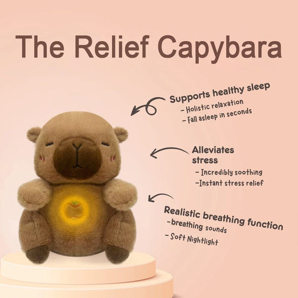Planet Gates 4 MODES Original Plush Capybara and Otter Toy Sleeping Time Baby Breathing Anxiety Relief Capybara Sensory Toys with Hug Stuffed