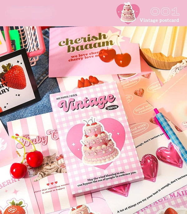 Planet Gates 4 Mr. Paper Small Fresh Simple Style Postcard Vintage Cards Cute Animal Originality Holiday Blessings Cardstock Kawaii Stationery