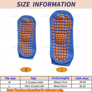 Planet Gates 4 Pairs Yoga Pilates Trampoline Women Socks for Adult/Child Silicone Anti-Slip Grip Cotton Socks Floor Foot Massage Ankle Socks