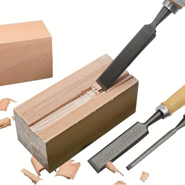 Planet Gates 4 Pcs 4 Pcs 8/12/16/20mm Comfortable Beech Handle Wood Chisel with Wood Handles - Ergonomic Wood Carving Tools DIY Auxiliary Tools