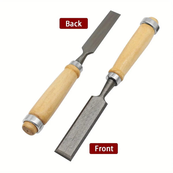 Planet Gates 4 Pcs 4 Pcs 8/12/16/20mm Comfortable Beech Handle Wood Chisel with Wood Handles - Ergonomic Wood Carving Tools DIY Auxiliary Tools