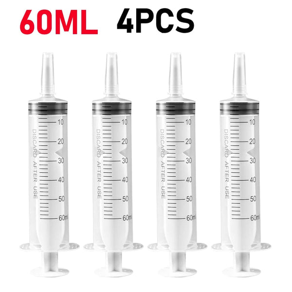 Planet Gates 4 pcs 60ml / CHINA 60/100ml Plastic Bulk Needle-Free Disposable Syringes Syringes Without Needle Syringe Glue Pet Feeding Needle Kitchen Tools