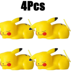 Planet Gates 4 Pcs No box 3 10 Pcs Hot Pokemon Pikachu Night Light Glowing Anime Figures Toy Pokemon Pikachu Cute Bedside Led Lamp Kawaii Children Gift