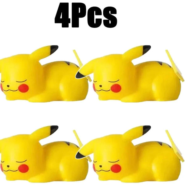 Planet Gates 4 Pcs No box 3 10 Pcs Hot Pokemon Pikachu Night Light Glowing Anime Figures Toy Pokemon Pikachu Cute Bedside Led Lamp Kawaii Children Gift