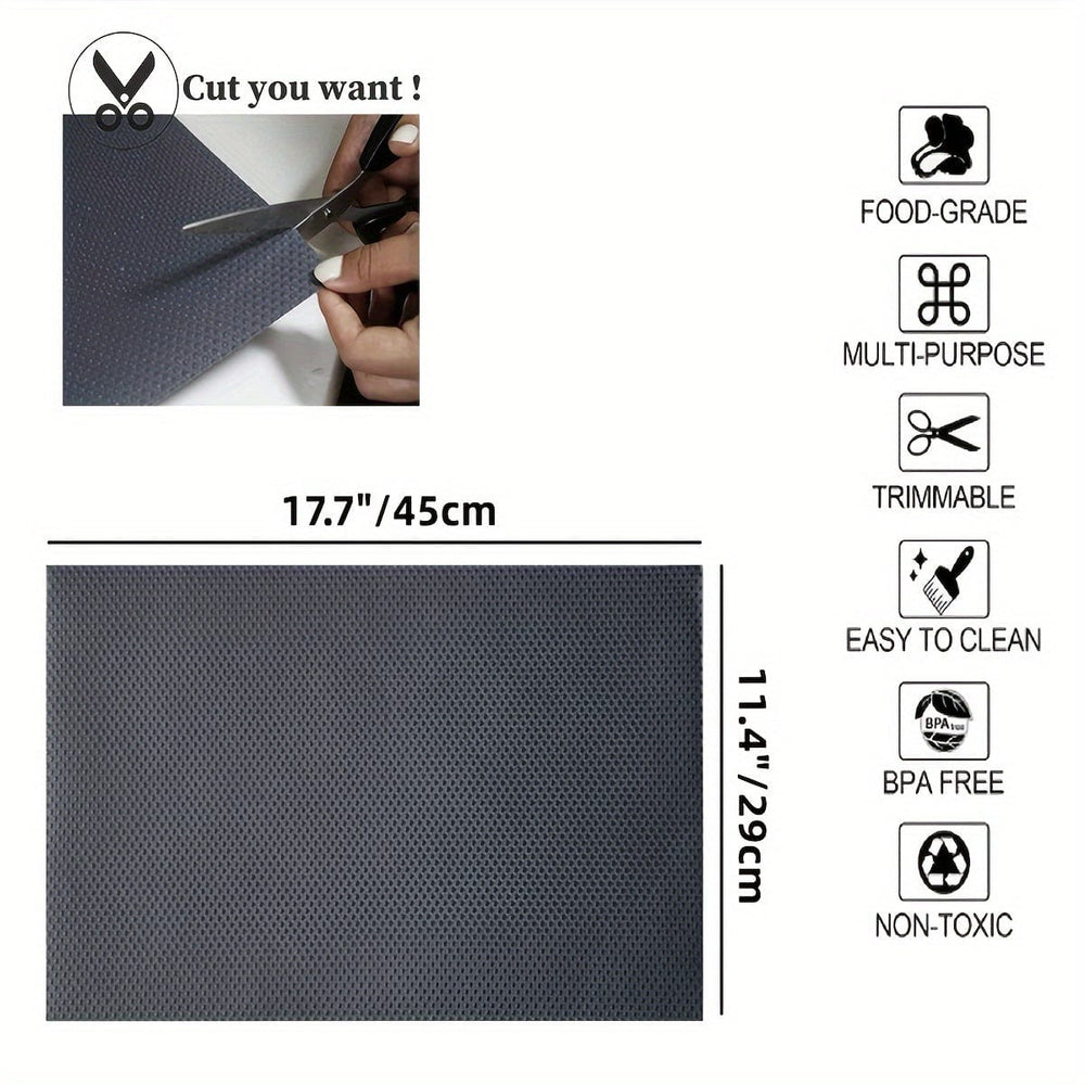 Planet Gates 4 Pcs Refrigerator Liners Mats, Washable Refrigerator Mats Liner, Waterproof Oilproof Fridge Liners For Shelves, Cover Pads For Freezer, Glass Shelf, Cupboard Cabinet Drawer