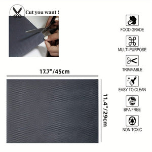 Planet Gates 4 Pcs Refrigerator Liners Mats, Washable Refrigerator Mats Liner, Waterproof Oilproof Fridge Liners For Shelves, Cover Pads For Freezer, Glass Shelf, Cupboard Cabinet Drawer