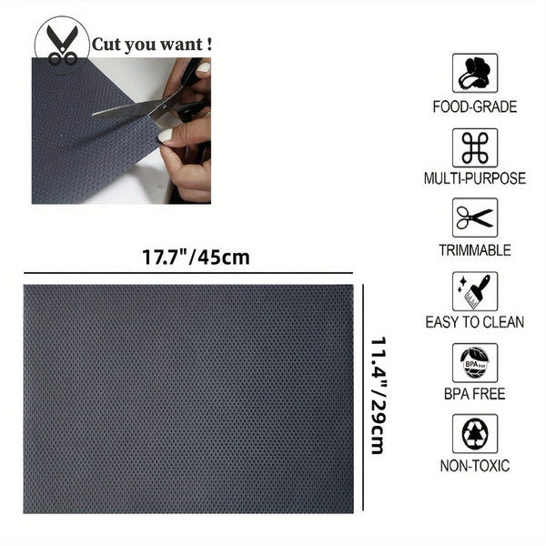 Planet Gates 4 Pcs Refrigerator Liners Mats, Washable Refrigerator Mats Liner, Waterproof Oilproof Fridge Liners For Shelves, Cover Pads For Freezer, Glass Shelf, Cupboard Cabinet Drawer