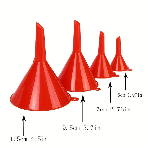 Planet Gates 4 Piece Funnel Set Of 4 Multi-purpose Multi-purpose Funnels, Funnels For Adding Various Liquids