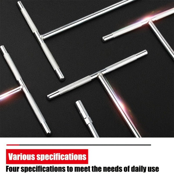 Planet Gates 4-piece set(8/10/12/14mm) T-Handle Metric Socket Wrench Set, 8 10 12 14mm Hex Socket For Motorcycle Car Repair 4 Specifications