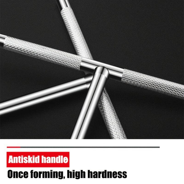 Planet Gates 4-piece set(8/10/12/14mm) T-Handle Metric Socket Wrench Set, 8 10 12 14mm Hex Socket For Motorcycle Car Repair 4 Specifications