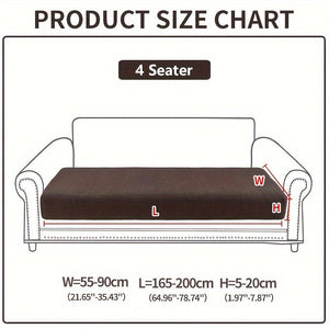 Planet Gates 4-seater / Coffee Color 1pc Waterproof Elastic Four Seasons Universal Stretch Sofa Cover, Simple Modern Style Non-slip Sofa Slipcover, Living Room Sofa Protector Couch Cover Suitable For Office Home Decor