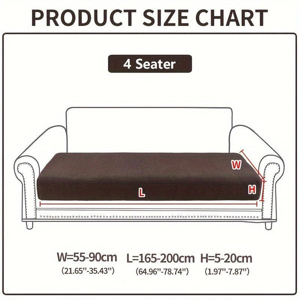 Planet Gates 4-seater / Coffee Color 1pc Waterproof Elastic Four Seasons Universal Stretch Sofa Cover, Simple Modern Style Non-slip Sofa Slipcover, Living Room Sofa Protector Couch Cover Suitable For Office Home Decor