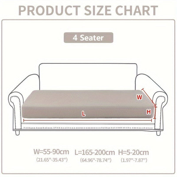 Planet Gates 4-seater / Creamy White 1pc Waterproof Elastic Four Seasons Universal Stretch Sofa Cover, Simple Modern Style Non-slip Sofa Slipcover, Living Room Sofa Protector Couch Cover Suitable For Office Home Decor