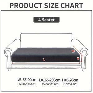 Planet Gates 4-seater / Dark Gray 1pc Waterproof Elastic Four Seasons Universal Stretch Sofa Cover, Simple Modern Style Non-slip Sofa Slipcover, Living Room Sofa Protector Couch Cover Suitable For Office Home Decor