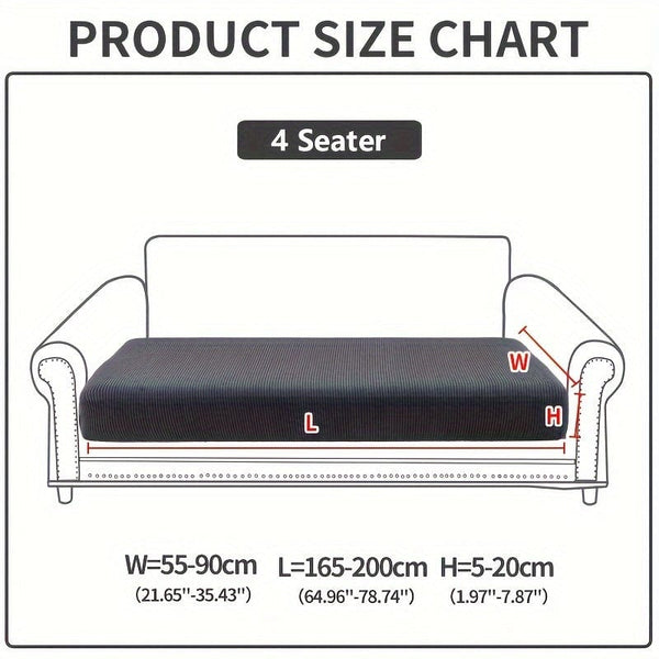 Planet Gates 4-seater / Dark Gray 1pc Waterproof Elastic Four Seasons Universal Stretch Sofa Cover, Simple Modern Style Non-slip Sofa Slipcover, Living Room Sofa Protector Couch Cover Suitable For Office Home Decor