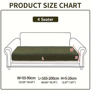 Planet Gates 4-seater / Green 1pc Waterproof Elastic Four Seasons Universal Stretch Sofa Cover, Simple Modern Style Non-slip Sofa Slipcover, Living Room Sofa Protector Couch Cover Suitable For Office Home Decor