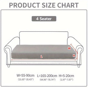 Planet Gates 4-seater / Light Gray 1pc Waterproof Elastic Four Seasons Universal Stretch Sofa Cover, Simple Modern Style Non-slip Sofa Slipcover, Living Room Sofa Protector Couch Cover Suitable For Office Home Decor