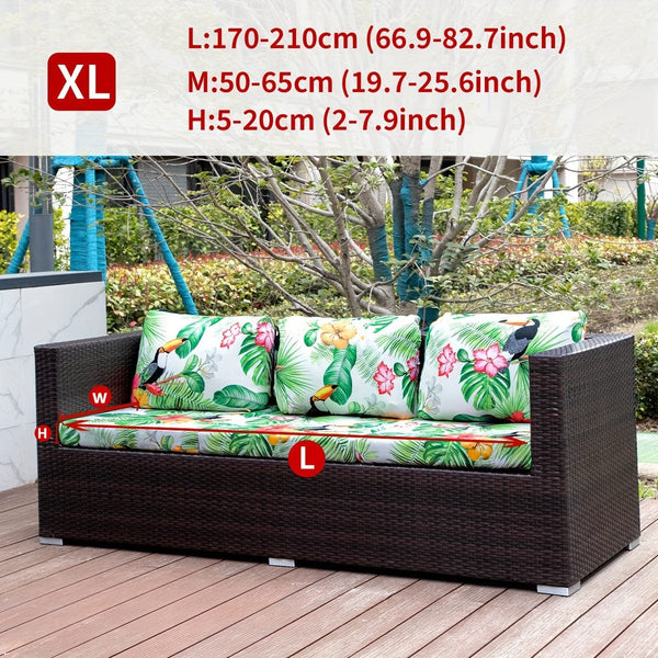 Planet Gates 4-seater Sofa / Animal Leaves 1pc Outdoor Printed Animal Leaves Floral Boho Style Coconut Printed Sofa Cover Couch Cover Furniture Protective Cover Home Decor Sofa Protector